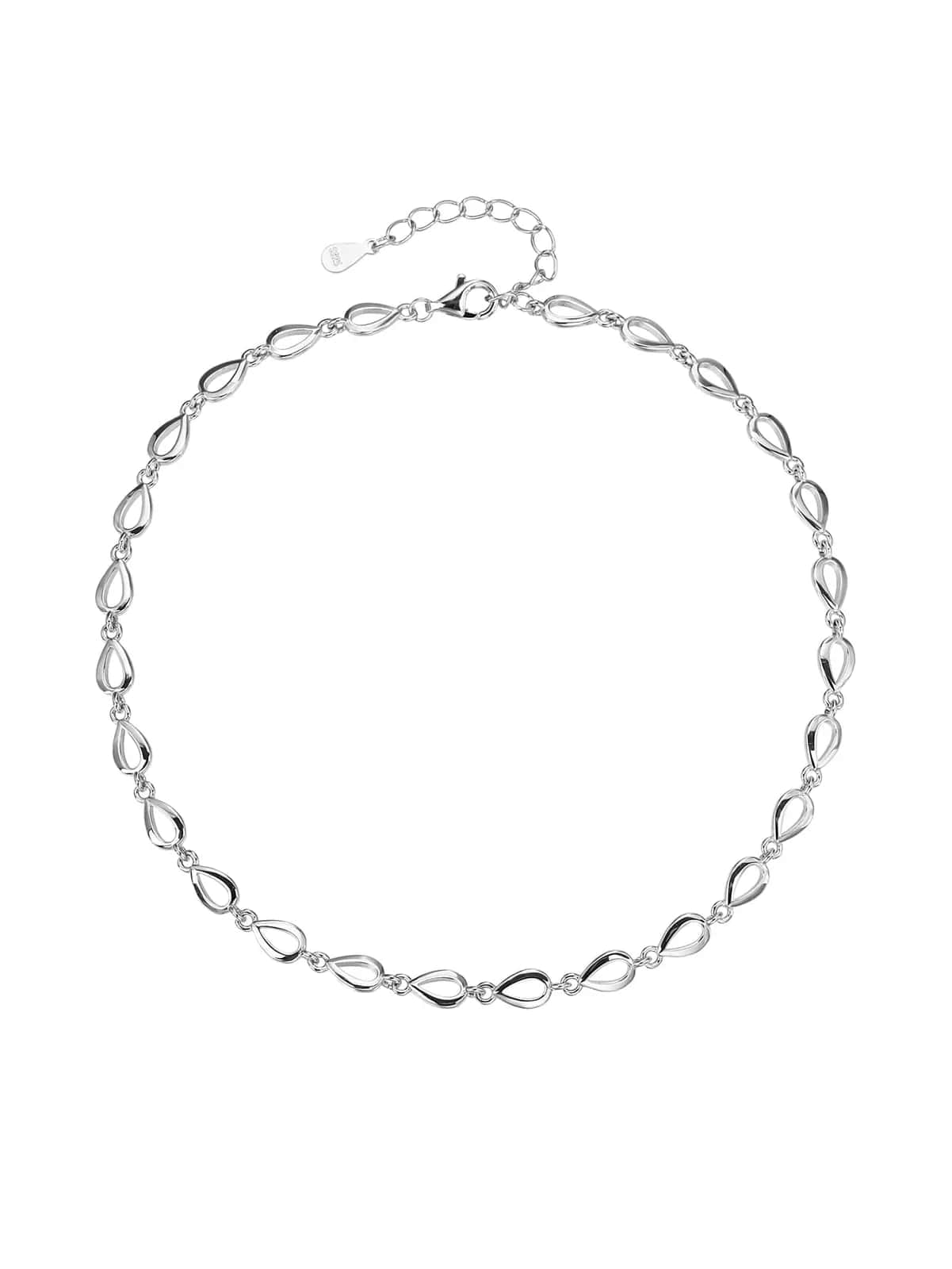 Brățară de gleznă cu model de picături (24+4 cm)